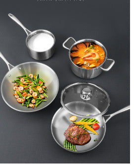 Uncoated Flat Bottomed Pan