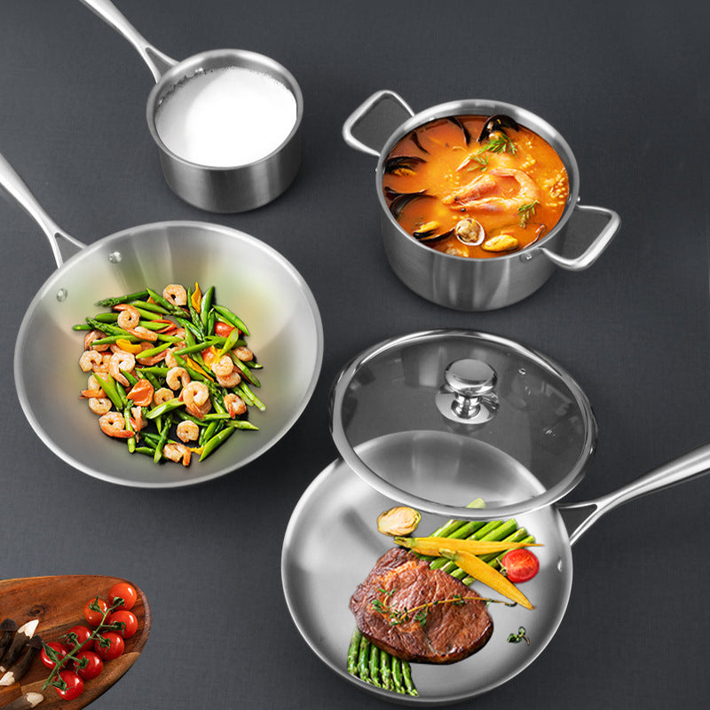 Uncoated Flat Bottomed Pan